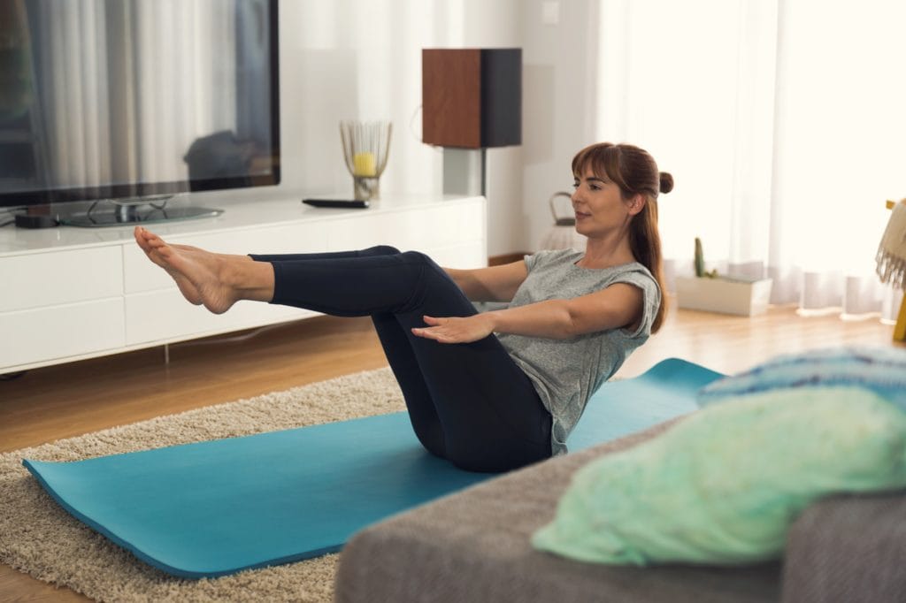 Doing exercise at home